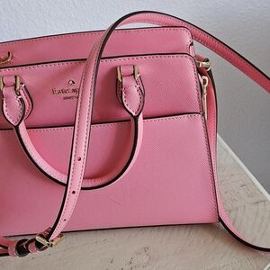Kate Spade Pink Satchel with Gold Accents